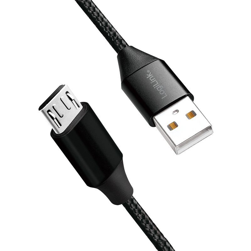 Logilink CU0143 USB 2.0 cable USB-A/M to Micro-USB/M (90°) 0,3m Black