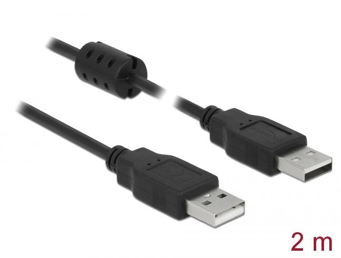 DeLock USB 2.0 Type-A male > USB 2.0 Type-A male cable 2m Black