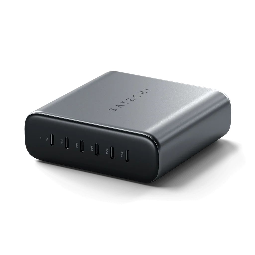 Satechi 200W USB-C 6-Port GaN Charger Space Gray