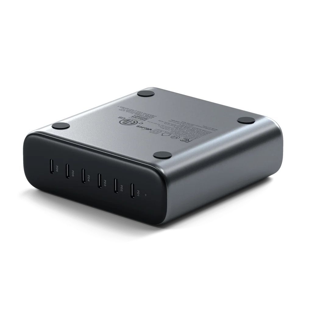 Satechi 200W USB-C 6-Port GaN Charger Space Gray