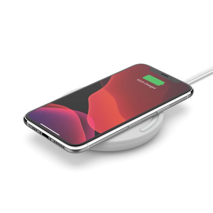 Belkin BoostCharge 10W Wireless Charging Pad + Cable (Wall Charger Not Included) White