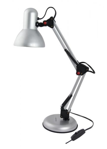 Esperanza Avior E27 Desk Lamp Silver