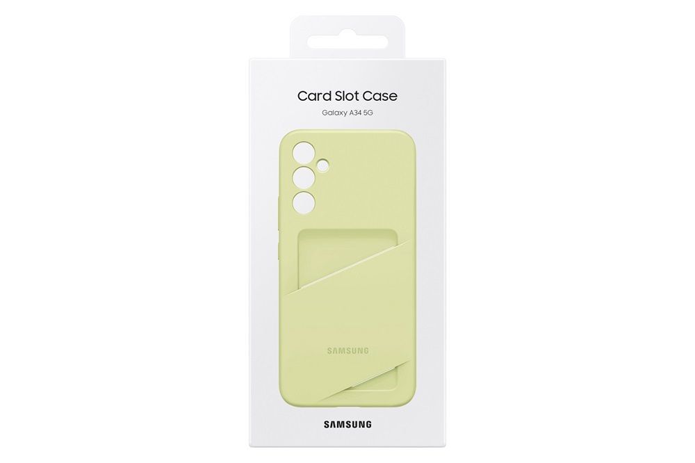 Samsung A34 Card Slot Case Lime