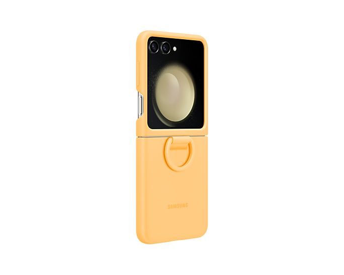Samsung Galaxy Z Flip5 Silicone Case with Ring Apricot