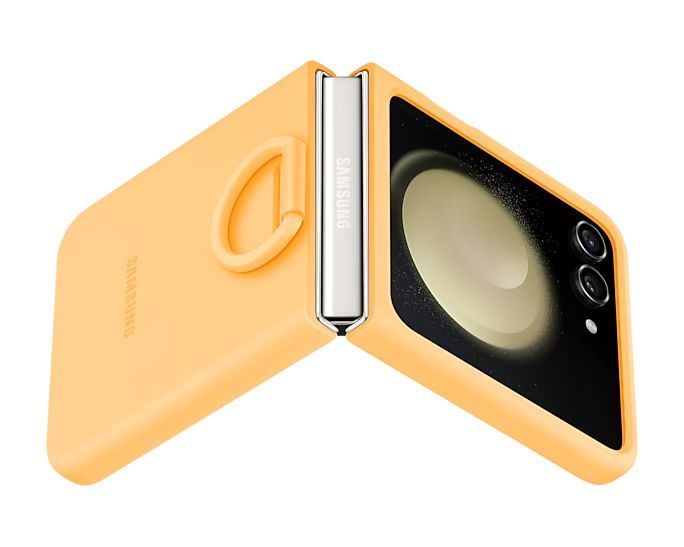 Samsung Galaxy Z Flip5 Silicone Case with Ring Apricot
