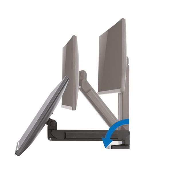 Logilink Monitor mount space-saving curved screens 17"-32" Black
