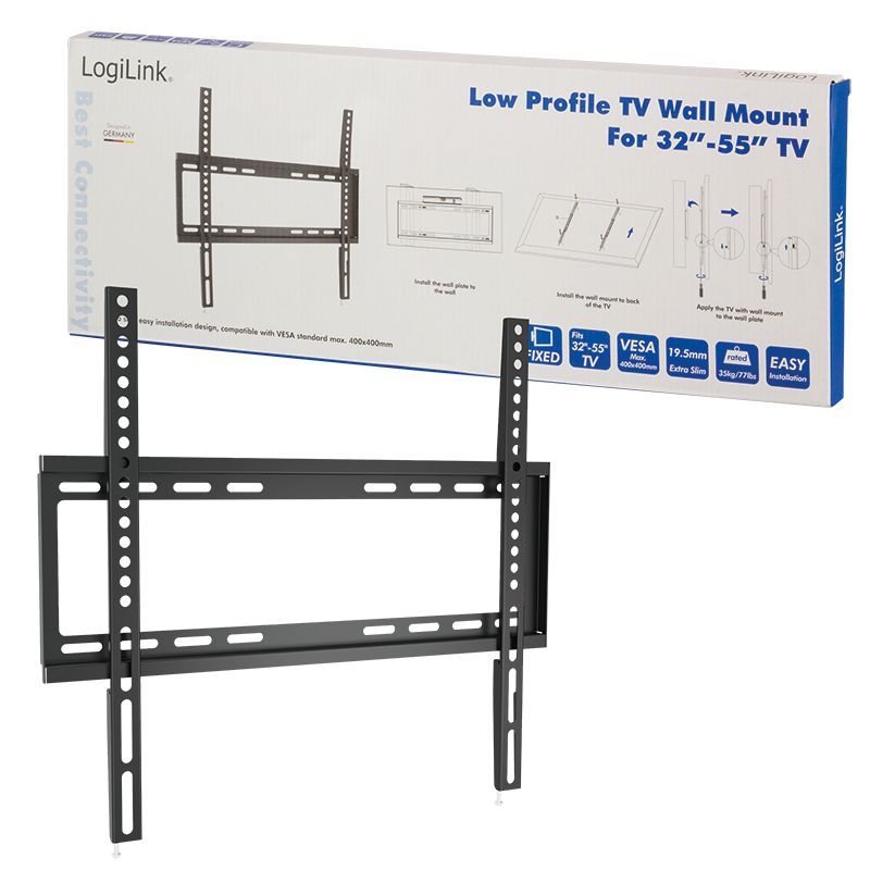 Logilink BP0009 32"–55" TV Wall Mount Fixed Black
