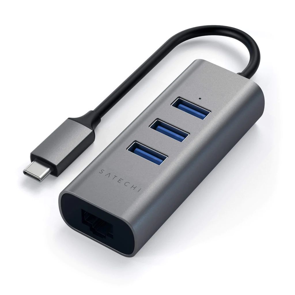Satechi Type-C 2 in 1 USB HUB with Ethernet Space Grey