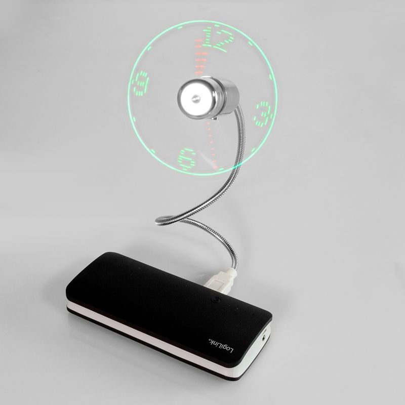 Logilink USB fan with clock