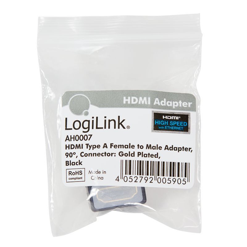 Logilink HDMI 90° angle Adapter Black