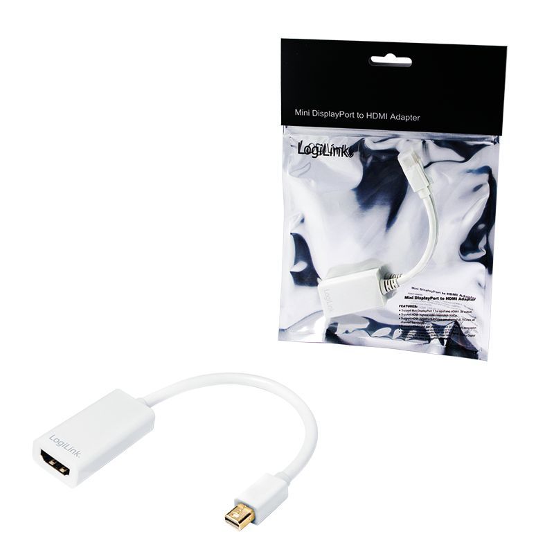 Logilink CV0036A miniDisplayPort 1.1 to HDMI with Audio adapter White