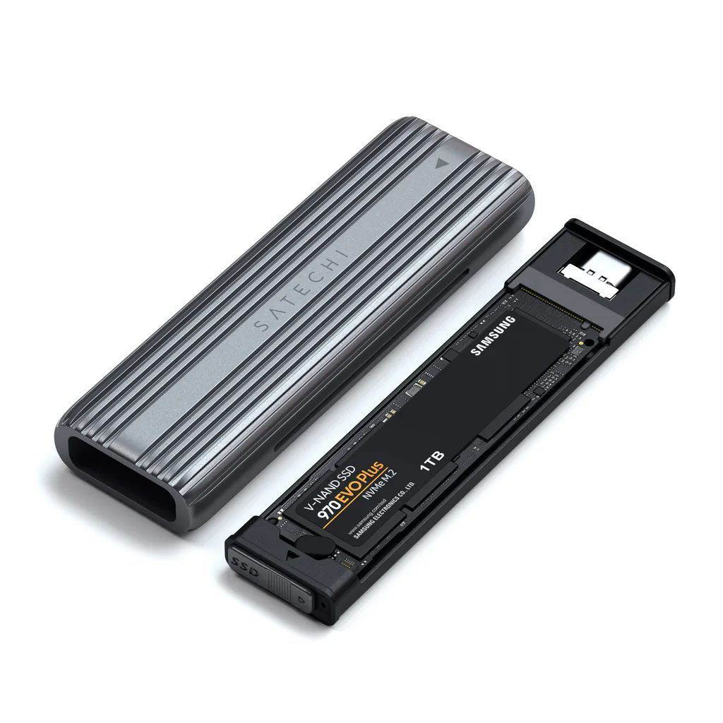 Satechi USB-C NVME and SATA SSD Enclosure Silver