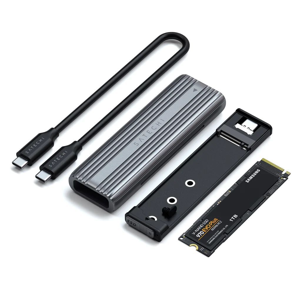 Satechi USB-C NVME and SATA SSD Enclosure Silver