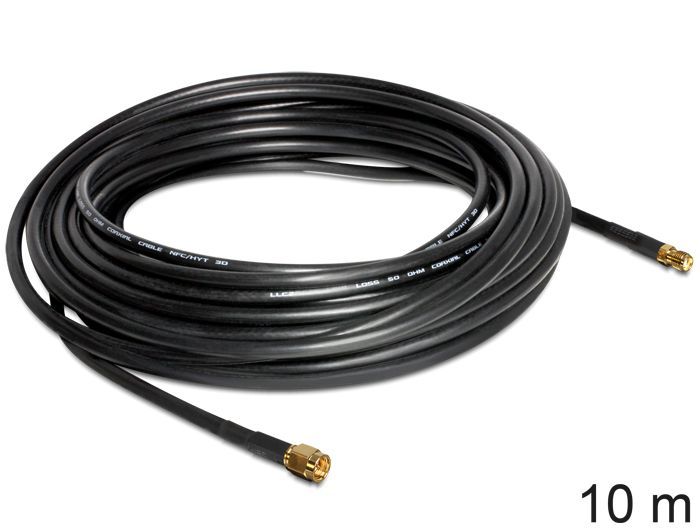 DeLock Antenna Cable SMA Plug > SMA Jack CFD/RF200 10m Low Loss