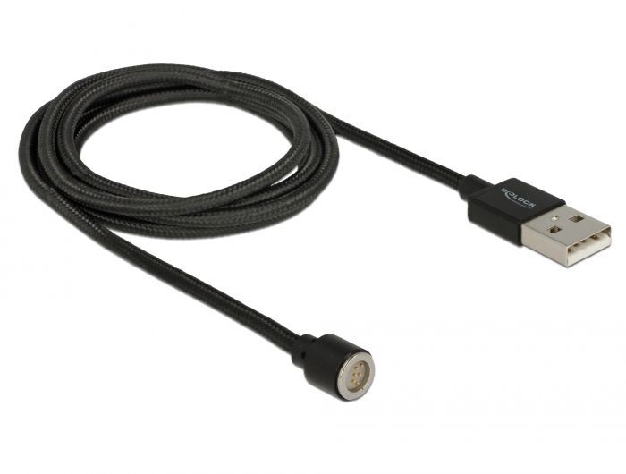 DeLock Magnetic USB Data and Charging Cable 1,1m Black