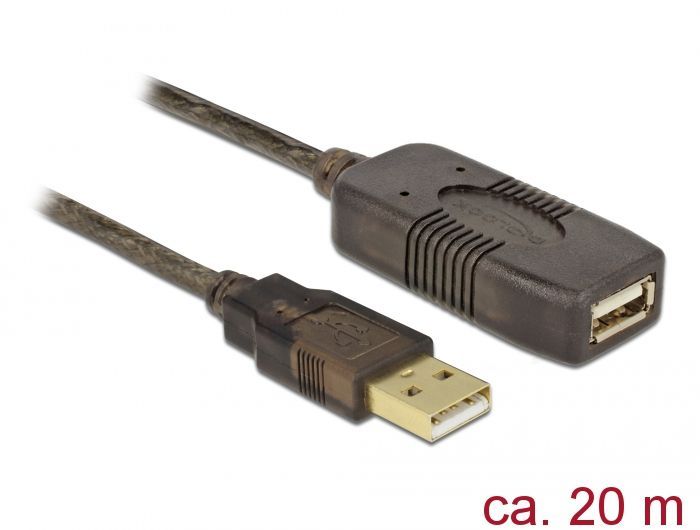 DeLock Cable USB 2.0 Extension active 20m
