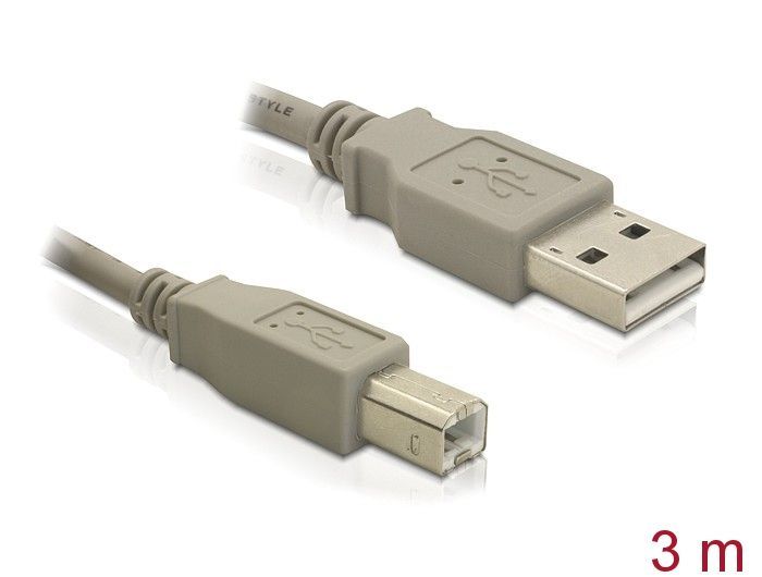 DeLock Cable USB 2.0 Type-A male > USB 2.0 Type-B male 3m