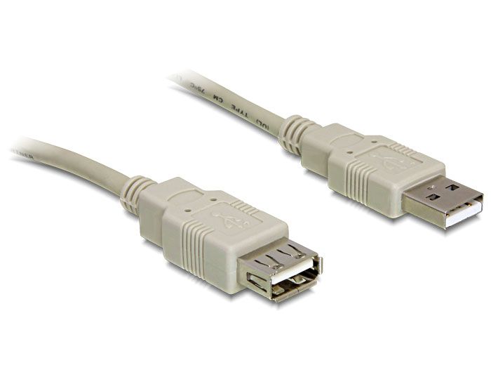DeLock Cable USB 2.0 extension A/A 1,8m Grey