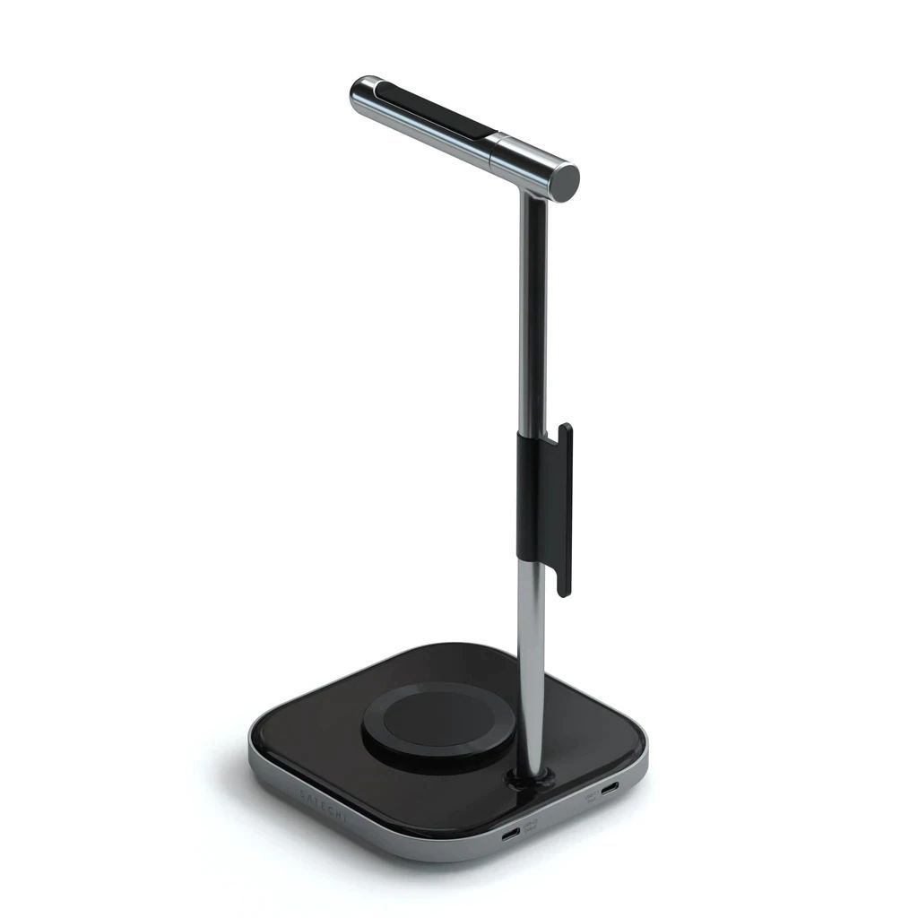 Satechi Headphone Stand with Wireless Charger Space Grey