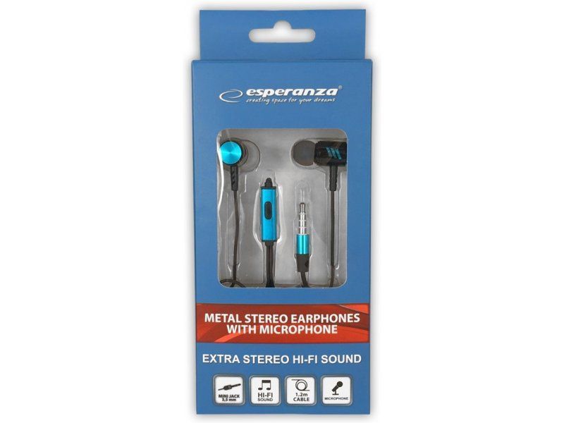 Esperanza EH207KB Headset Black/Blue