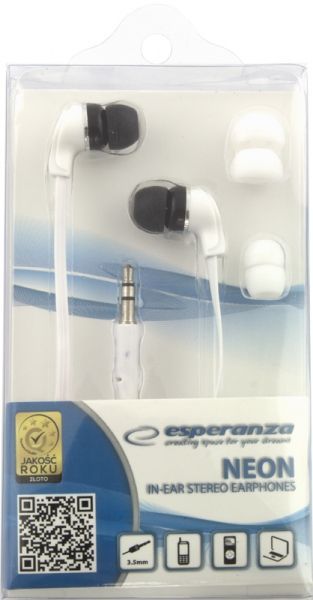 Esperanza EH147W Neon Headphone White