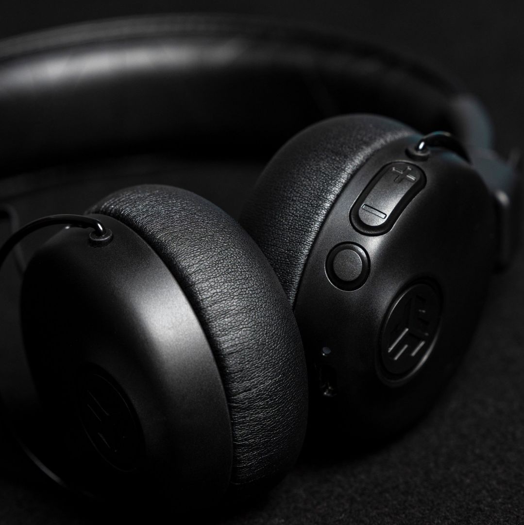 JLab Studio ANC On Ear Wireless Active Noise Cancelling Headphones Black