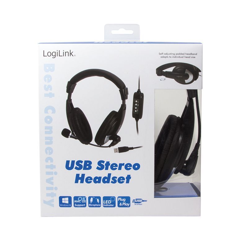 Logilink USB Stereo Headset Black