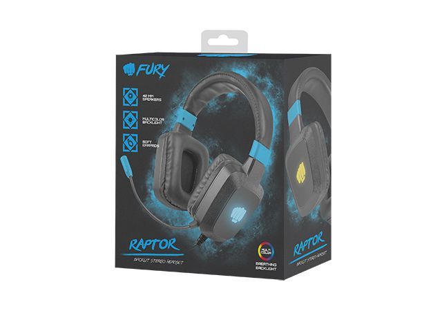 FURY Raptor gaming headset Black/Blue