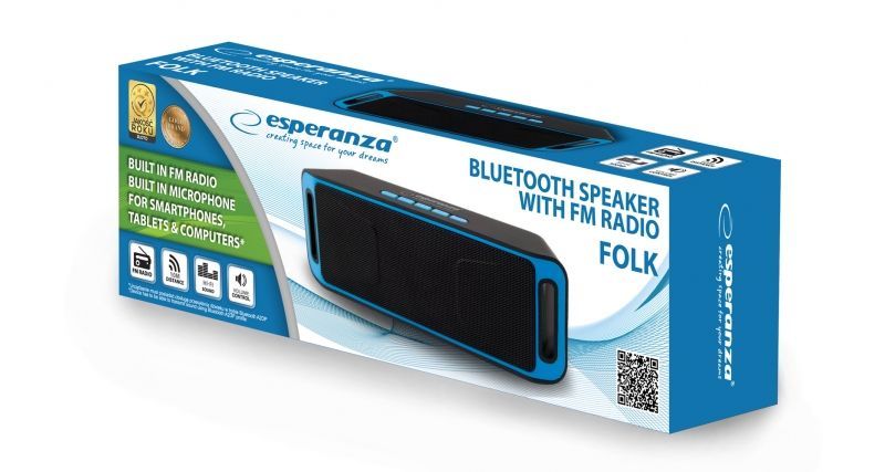 Esperanza Folk Bluetooth speaker FM Black/Blue
