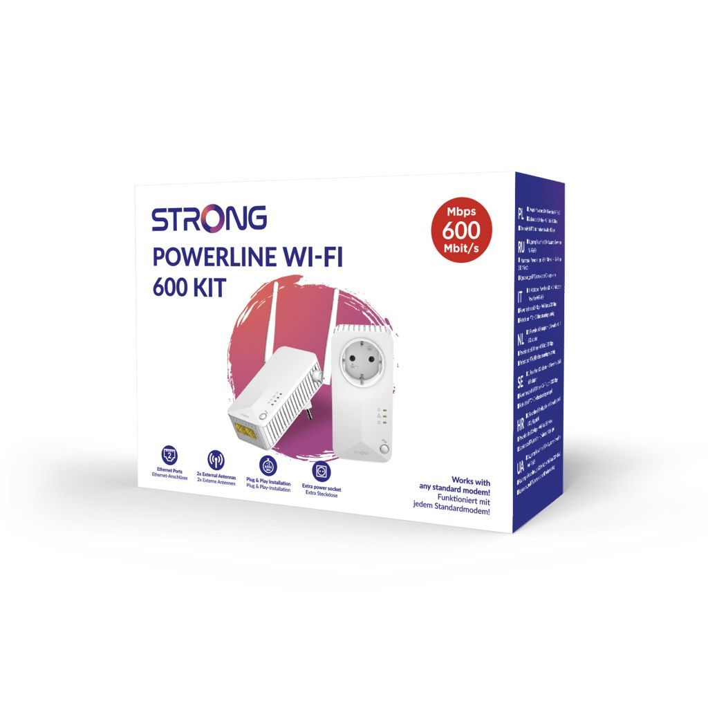 Strong Powerline Wi-Fi 600 V2 Powerline Adapter Kit