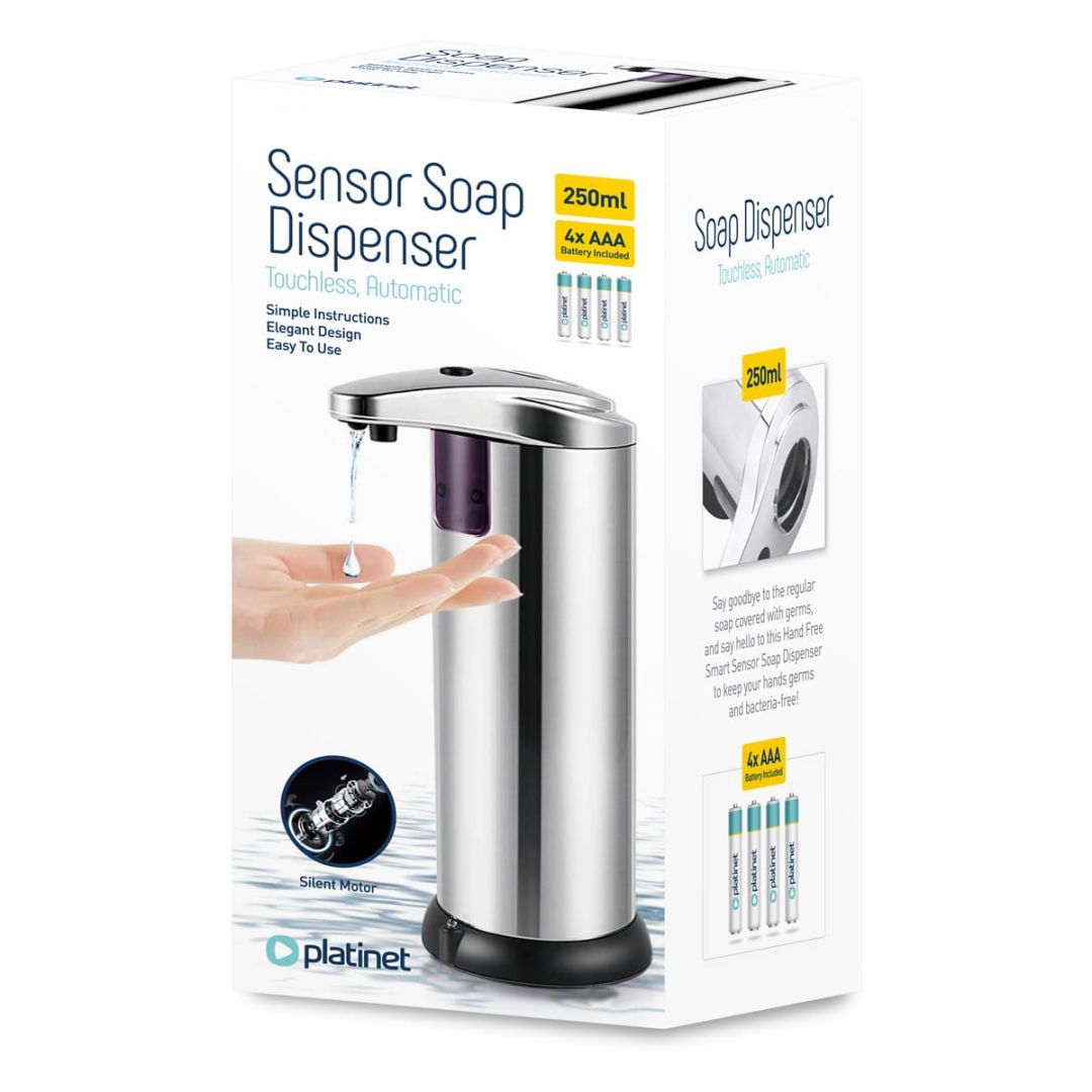 Platinet Sensor Soap Dispenser Stainless Steel