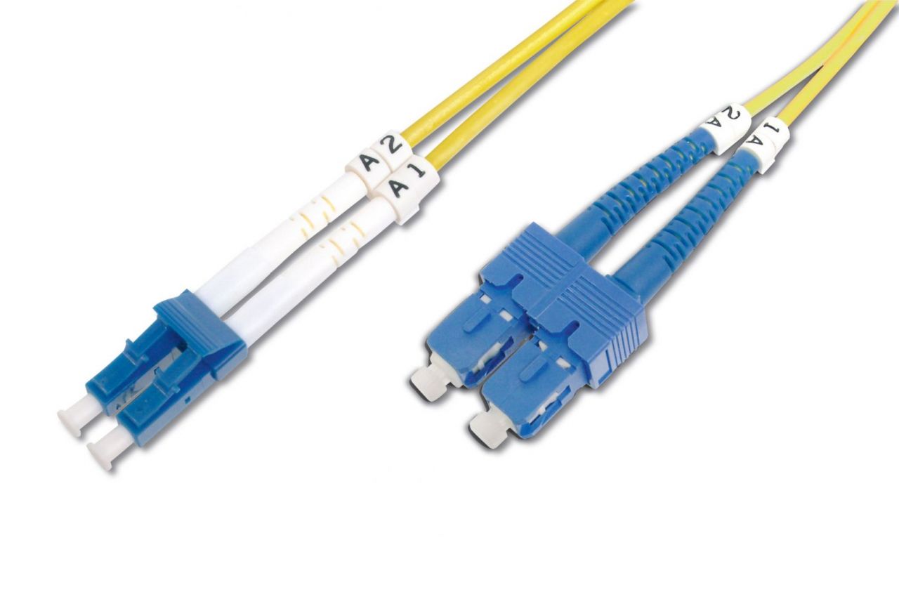 Digitus DK-2932-05 száloptikás kábel 5 M LC SC I-VH OS2 Yellow