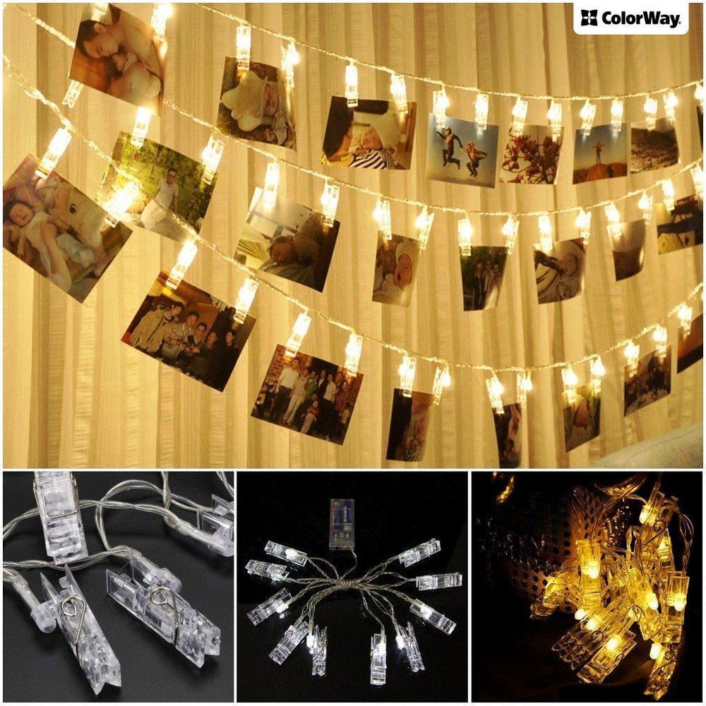 ColorWay LED garland photo clip string light 20 LED/3M
