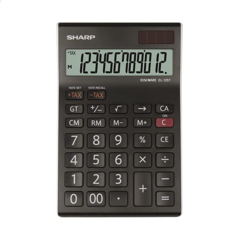 Sharp EL-125T Asztali számológép Black