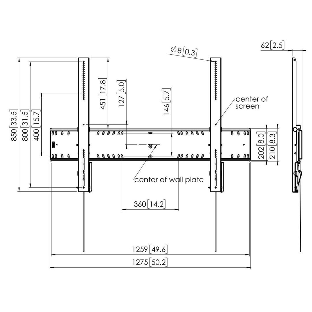 Vogel's PFW 6910 Display Wall Mount tilt Black