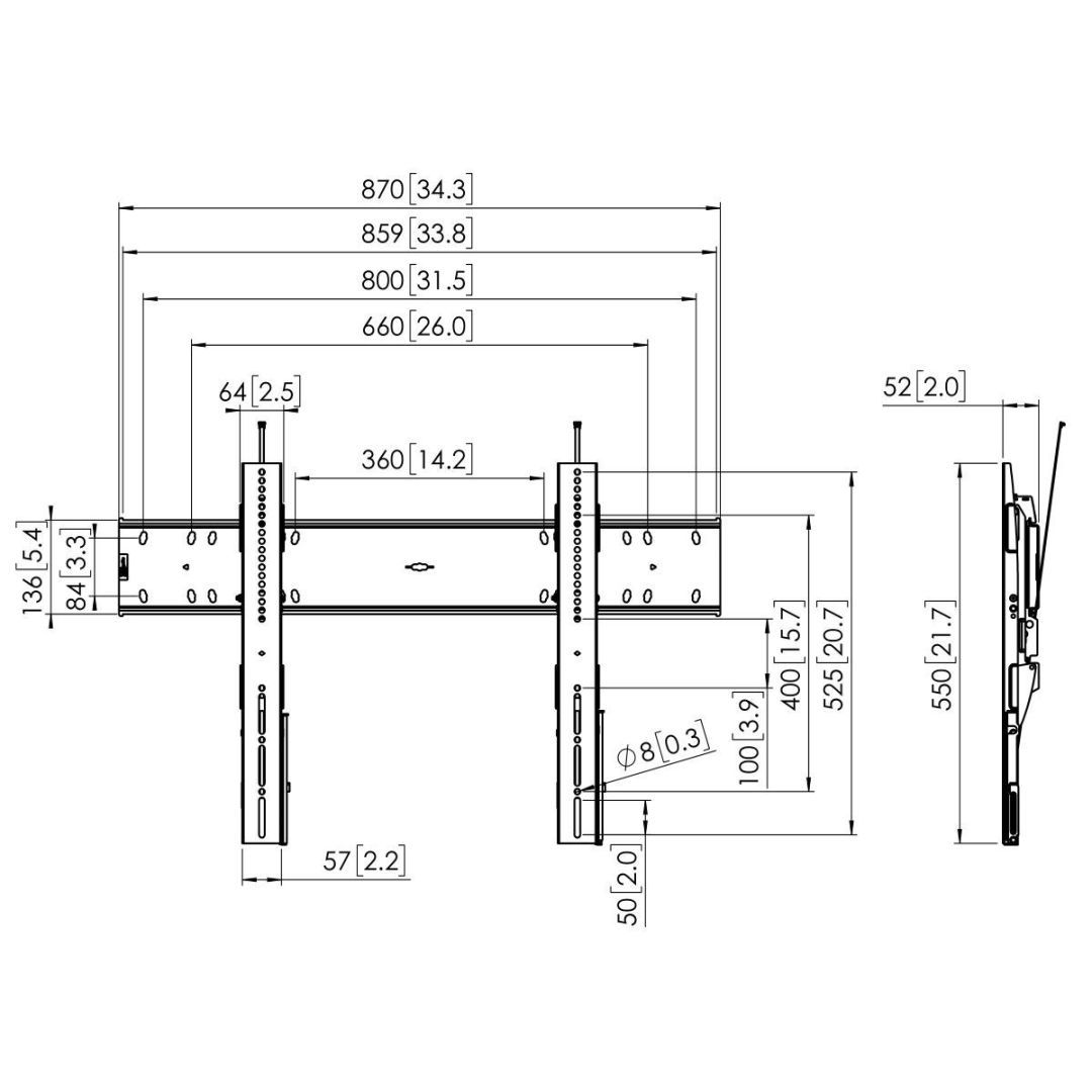 Vogel's PFW 6810 Display Wall Mount tilt Black