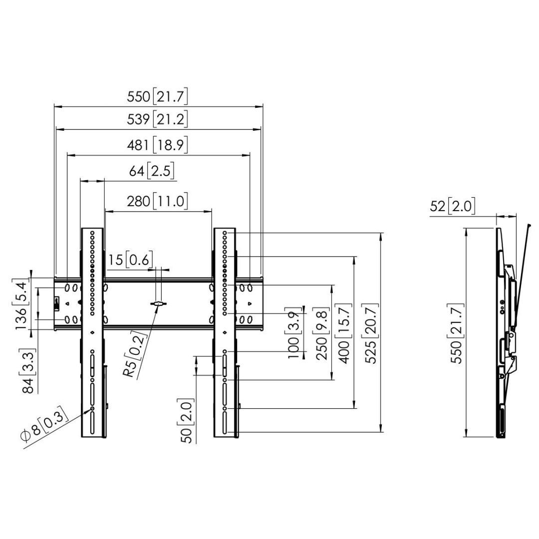 Vogel's PFW 6410 Display Wall Mount tilt Black