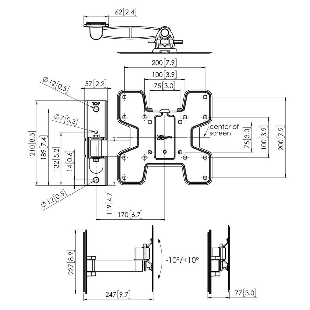 Vogel's PFW 2030 Display Wall Mount turn & tilt Black