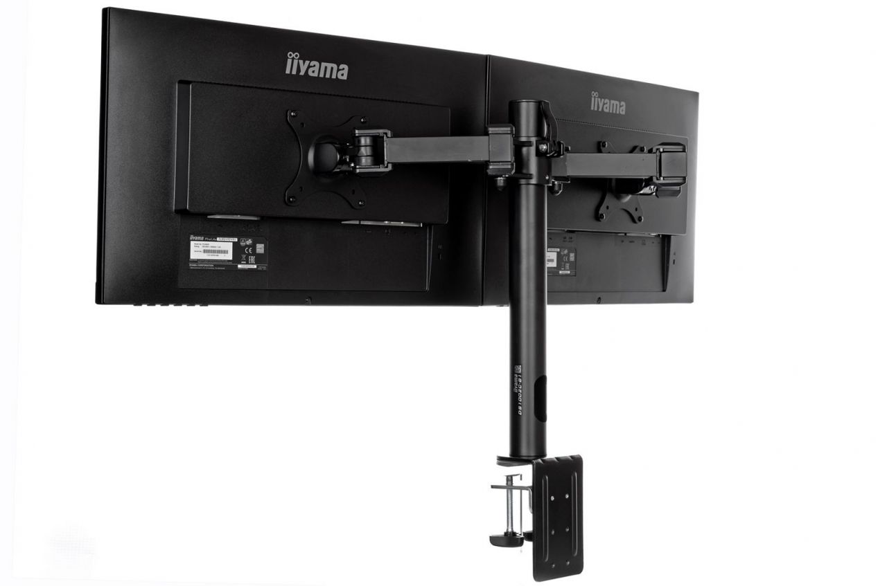 iiyama DS1002C-B1 Simple And Functional Dual Desktop Arm Black