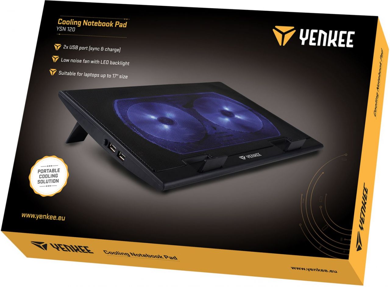 Yenkee YSN 120 Notebook Cooler Black
