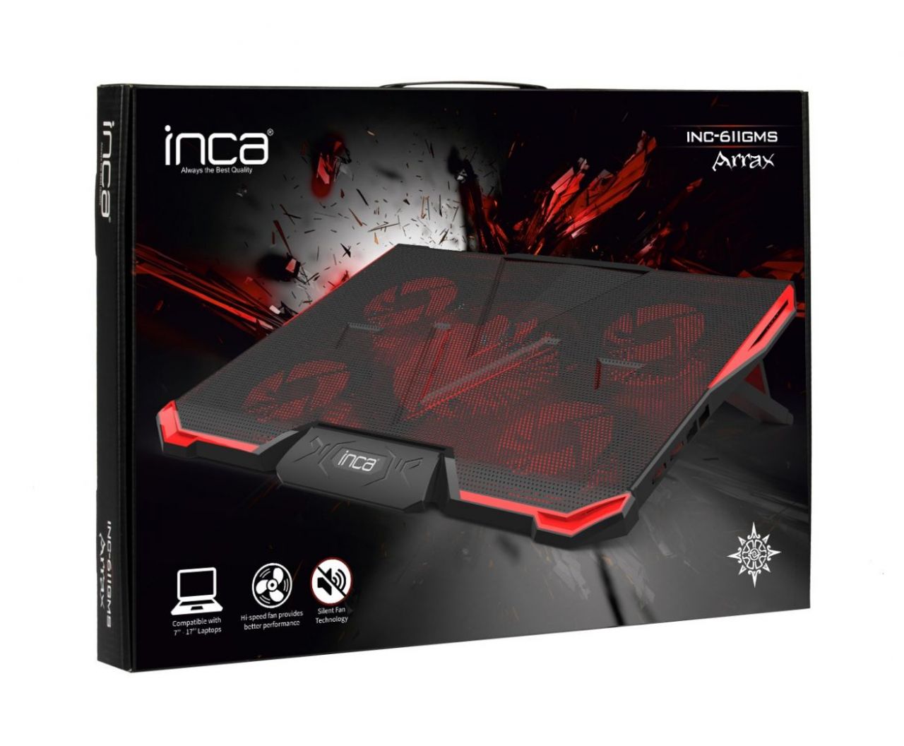 INCA INC-611GMS Gaming Notebook Cooler Black