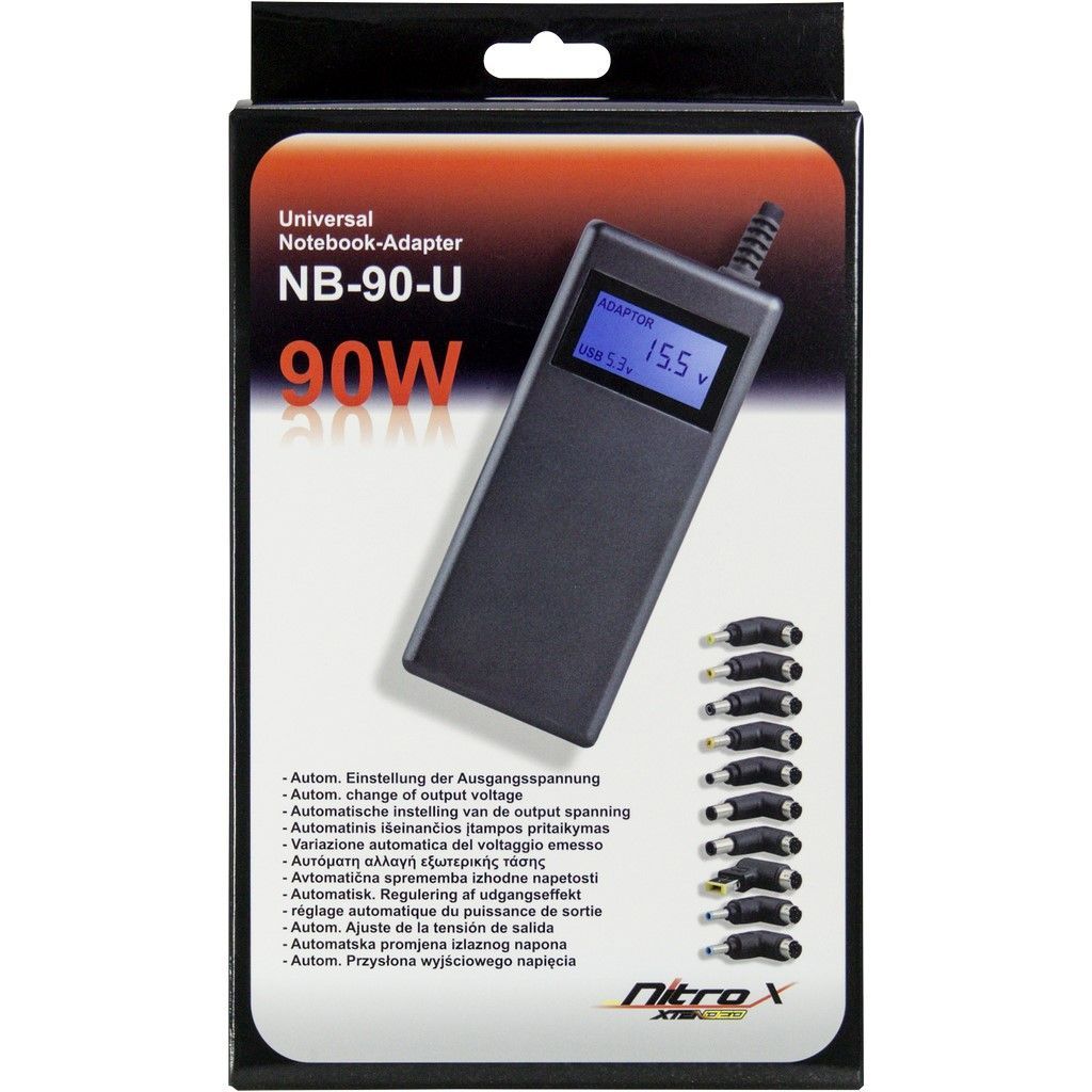 Inter-Tech 90W Nitrox NB-90U REV.2.0 Universal Notebook Adapter