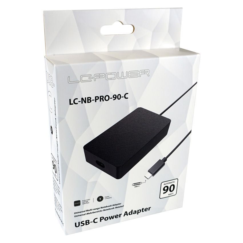 LC Power LC-NB-PRO-90-C USB-C notebook power adapter