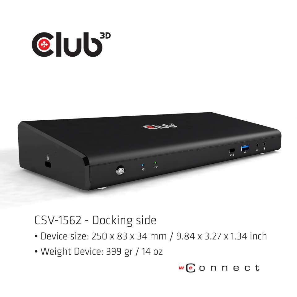 Club3D USB-C 3.2 Gen1 Universal Triple 4K Charging Dock