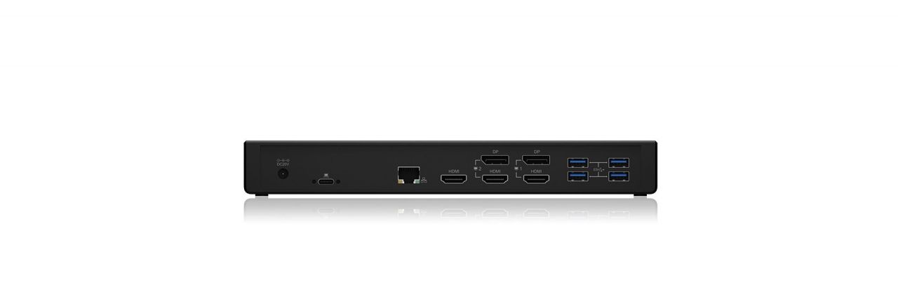 Raidsonic IcyBox IB-DK2244AC USB Type-C DockingStation with triple video output Black