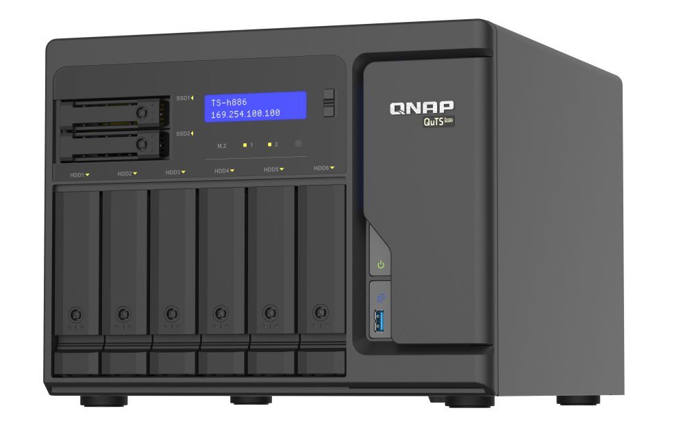 QNAP NAS TS-H886-D1622-16G (16GB) (6xHDD + 2xSSD + 2xM.2 SSD)