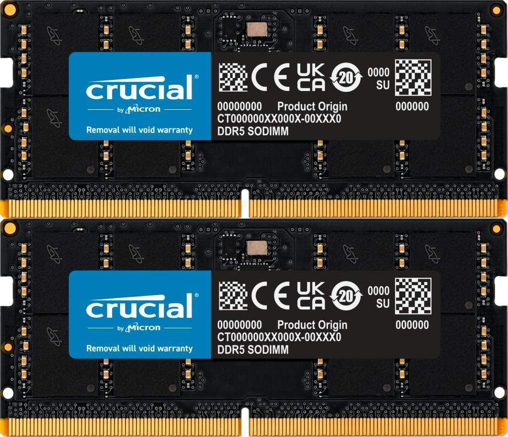 Crucial 64GB DDR5 5200MHz Kit (2x32GB) SODIMM