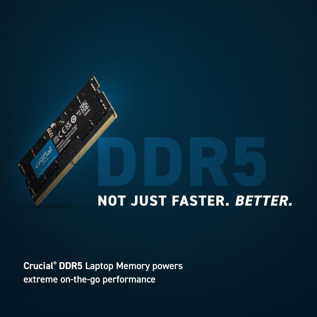 Crucial 64GB DDR5 4800MHz Kit(2x32GB) SODIMM