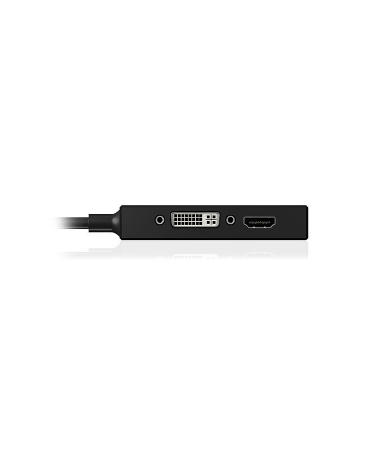 Raidsonic IcyBox IB-AC1032 3-in-1 MiniDisplayPort to HDMI / DVI-D / VGA adapter Black