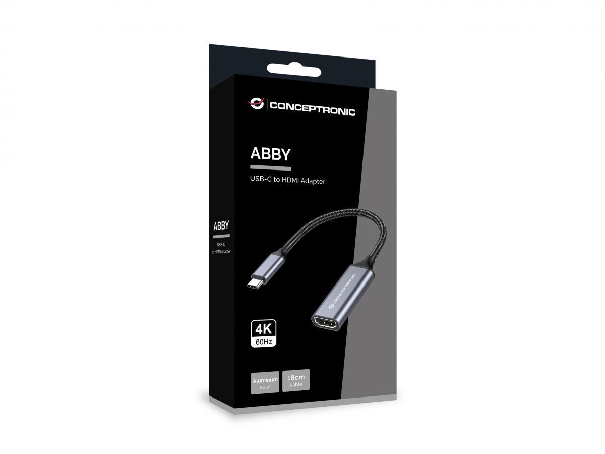 Conceptronic ABBY09G USB-C to HDMI Adapter 4K60Hz Grey